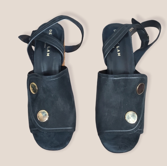 NWOT DEREK LAM Wood Platform / flatform Clog ankle strap  Sandals - Picture 2 of 6